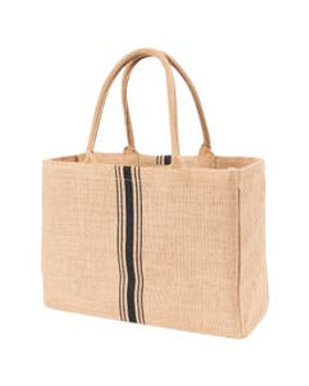 Triple Stripe Jute Market Bag 17" x 13" x 6.5"