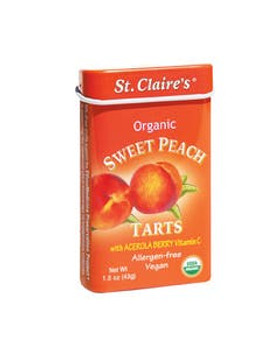 St. Claire's Organics Sweet Peach Fruit Tarts 1.5 oz. St. Claire's Organics Sweet Peach Fruit Tarts 1.5 oz.