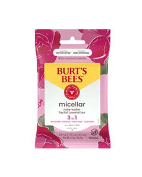 Burt's Bees Micellar Rose 3-in-1 Facial Towelettes 10 count Burt's Bees Micellar Rose 3-in-1 Facial Towelettes 10 count