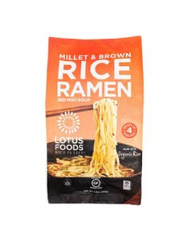 Lotus Foods Millet & Brown Rice Ramen with Red Miso Soup 2.8 oz. Lotus Foods Millet & Brown Rice Ramen with Red Miso Soup 2.8 oz.