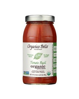 Organico Bello Organic Tomato Basil Pasta & Cooking Sauce 25 oz.