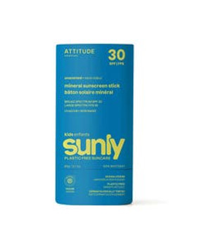 Attitude Sunly Kids Unscented SPF 30 Mineral Sunscreen Stick 2.1 oz. Attitude Sunly Kids Unscented SPF 30 Mineral Sunscreen Stick 2.1 oz.