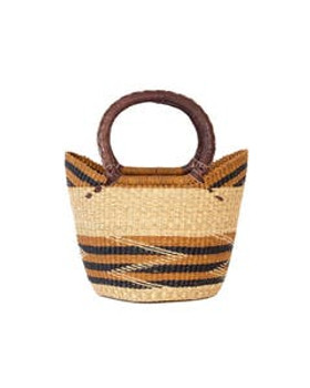 Ayeya Winged Grass Basket Neutral Colors 17" x 9" x 14"
