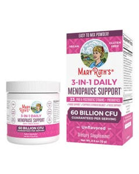 Mary Ruth's Unflavored 3-in-1 Daily Menopause Support Powder 0.5 oz. Mary Ruth's Unflavored 3-in-1 Daily Menopause Support Powder 0.5 oz.