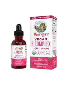 Mary Ruth's Organic Tart Cherry Vegan Vitamin B-Complex Liquid Drops 1 fl. oz. Mary Ruth's Organic Tart Cherry Vegan Vitamin B-Complex Liquid Drops 1 fl. oz.