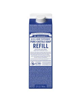 Dr. Bronner's 18-in-1 Peppermint Castile Soap 32 fl. oz. refill carton Dr. Bronner's 18-in-1 Peppermint Castile Soap 32 fl. oz. refill carton