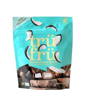 Tru Fru Hyper-Dried Coconut Melts in Milk Chocolate 4.2 oz. Tru Fru Hyper-Dried Coconut Melts in Milk Chocolate 4.2 oz.