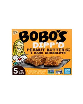 Bobo's Peanut Butter with Dark Chocolate Dipp'd Bars 5 count Bobo's Peanut Butter with Dark Chocolate Dipp'd Bars 5 count