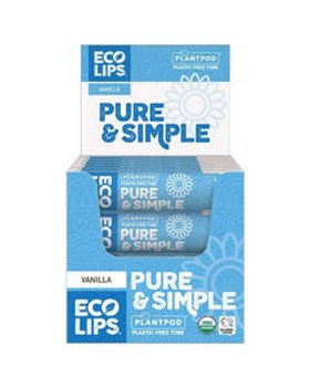 Eco Lips Plant Pod Pure & Simple Vanilla Lip Balm Display 24 (0.15 oz.) tubes Eco Lips Plant Pod Pure & Simple Vanilla Lip Balm Display 24 (0.15 oz.) tubes