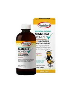 ManukaGuard Honey Lemon Kids Daytime Cough & Throat Syrup 4 fl. oz. ManukaGuard Honey Lemon Kids Daytime Cough & Throat Syrup 4 fl. oz.