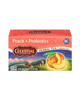 Celestial Seasonings Peach + Probiotic Tea 16 tea bags Celestial Seasonings Peach + Probiotic Tea 16 tea bags