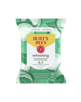 Burt's Bees Refreshing 2-in-1 Facial Towelettes with Cucumber & Mint 30 count Burt's Bees Refreshing 2-in-1 Facial Towelettes with Cucumber & Mint 30 count