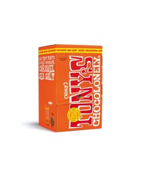 Tony's Chocolonely Tiny Milk Caramel Sea Salt Gravity Bin 100 count