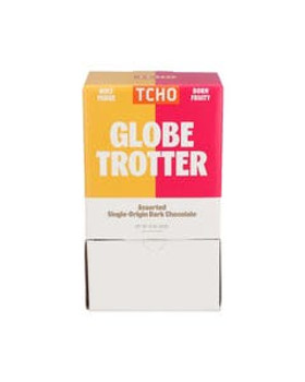 TCHO Globe Trotter Assorted Dark Chocolate 15. oz. carton 60 pieces TCHO Globe Trotter Assorted Dark Chocolate 15. oz. carton 60 pieces