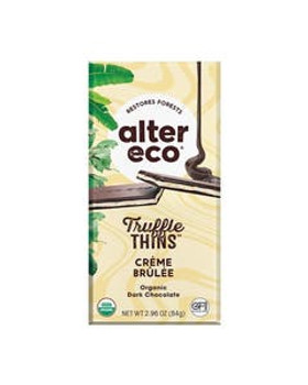 Alter Eco Organic Creme Brulee Truffle Thins Dark Chocolate Bar 2.96 oz. Alter Eco Organic Creme Brulee Truffle Thins Dark Chocolate Bar 2.96 oz.