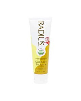 Radius Kids USDA Organic Coconut Banana Toothpaste 3 oz. Radius Kids USDA Organic Coconut Banana Toothpaste 3 oz.