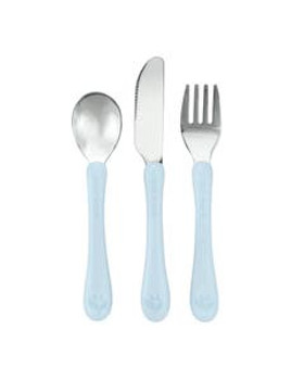Green Sprouts Light Blueberry Stainless Steel & Sprout Ware Kids' Cutlery Green Sprouts Light Blueberry Stainless Steel & Sprout Ware Kids' Cutlery