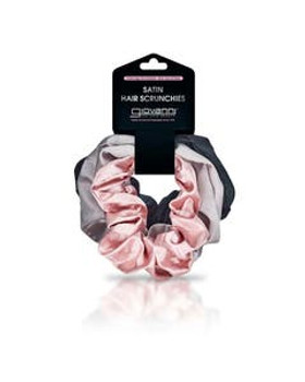 Giovanni Extra Large Satin Hair Scrunchies 3-pack (Blush, Gray, Black) Giovanni Extra Large Satin Hair Scrunchies 3-pack (Blush, Gray, Black)