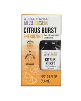 Aura Cacia Citrus Burst Essential Oil Blend, Boxed 0.25 fl. oz. Aura Cacia Citrus Burst Essential Oil Blend, Boxed 0.25 fl. oz.
