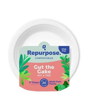 Repurpose Compostable 6" Dessert Plates 20 count Repurpose Compostable 6" Dessert Plates 20 count