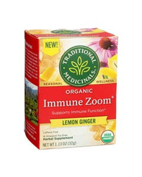 Traditional Medicinals Organic Immune Zoom Lemon Ginger Echinacea Tea 16 count Traditional Medicinals Organic Immune Zoom Lemon Ginger Echinacea Tea 16 count