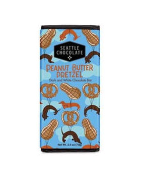 Seattle Chocolate Peanut Butter Pretzel Truffle Bar 2.5 oz Seattle Chocolate Peanut Butter Pretzel Truffle Bar 2.5 oz