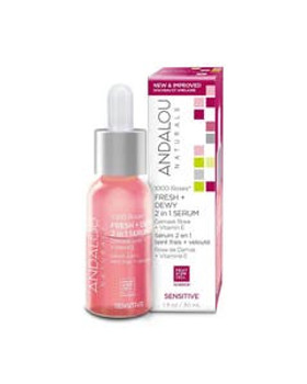 Andalou Naturals 1000 Roses 2-in-1 Fresh and Dewy Serum 1 fl. oz. Andalou Naturals 1000 Roses 2-in-1 Fresh and Dewy Serum 1 fl. oz.
