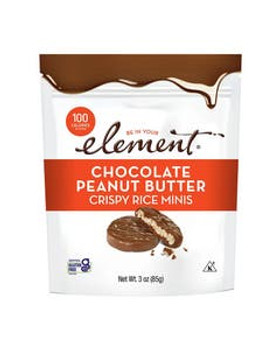 Element Snacks Chocolate Peanut Butter Crispy Rice Minis 3 oz. Element Snacks Chocolate Peanut Butter Crispy Rice Minis 3 oz.