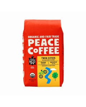 Peace Coffee Whole Bean Twin Cities Blend 12 oz Peace Coffee Whole Bean Twin Cities Blend 12 oz