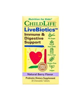 ChildLife Essentials LiveBiotics Immune and Digestive Support 30 chewable tablets ChildLife Essentials LiveBiotics Immune and Digestive Support 30 chewable tablets
