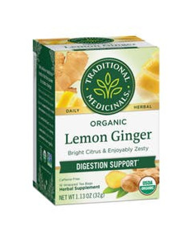 Traditional Medicinals Organic Lemon Ginger Tea 16 count Traditional Medicinals Organic Lemon Ginger Tea 16 count