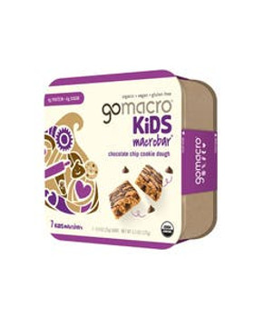 GoMacro Chocolate Chip Cookie Dough Kids MacroBar 7 (0.9 oz.) pack GoMacro Chocolate Chip Cookie Dough Kids MacroBar 7 (0.9 oz.) pack