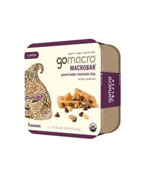 GoMacro Peanut Butter Chocolate Chip MacroBar 4 (2.3 oz.) pack GoMacro Peanut Butter Chocolate Chip MacroBar 4 (2.3 oz.) pack