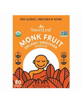 SweetLeaf Organic Monk Fruit Sweetener Powder 2.26 oz SweetLeaf Organic Monk Fruit Sweetener Powder 2.26 oz