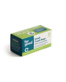 For Good Compostable 4 Gallon Trash Bags 25 count For Good Compostable 4 Gallon Trash Bags 25 count