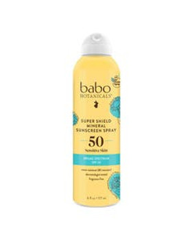 Babo Botanicals Super Shield Mineral Sunscreen Spray SPF 50 6 fl. oz. Babo Botanicals Super Shield Mineral Sunscreen Spray SPF 50 6 fl. oz.