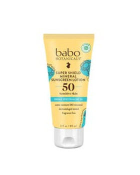 Babo Botanicals Super Shield Mineral Sunscreen Lotion SPF 50 3 fl. oz. Babo Botanicals Super Shield Mineral Sunscreen Lotion SPF 50 3 fl. oz.