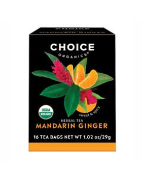 Choice Tea Organic Mandarin Ginger Tea 16 tea bags
