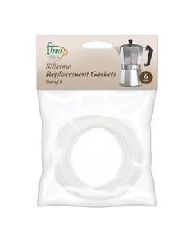 Fino Replacement Silicone Gaskets for Stovetop Espresso Coffee Maker 4 count Fino Replacement Silicone Gaskets for Stovetop Espresso Coffee Maker 4 count