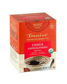 Teeccino Chaga Ashwagandha Tea 10 Bags