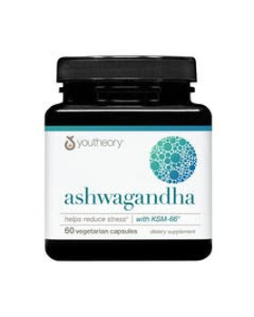 Youtheory Ashwagandha 60 vegetarian capsules Youtheory Ashwagandha 60 vegetarian capsules
