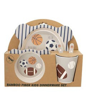 Greener Things Kids Dinner Set Sports Greener Things Kids Dinner Set Sports