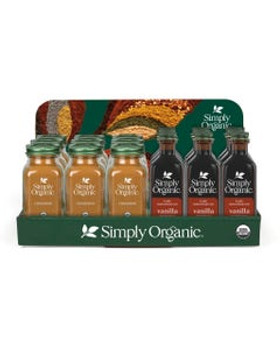 Simply Organic Cinnamon and Vanilla Extract Countertop Display 36 ct. Simply Organic Cinnamon and Vanilla Extract Countertop Display 36 ct.