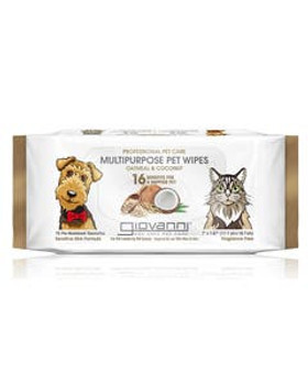 Giovanni Oatmeal & Coconut Professional Pet Care Multipurpose Wipes 75 count Giovanni Oatmeal & Coconut Professional Pet Care Multipurpose Wipes 75 count