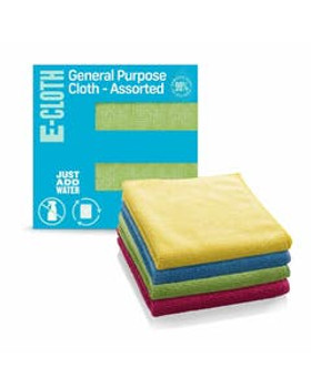 E-Cloth Assorted Colors General Purpose Cleaning Cloths 4 count E-Cloth Assorted Colors General Purpose Cleaning Cloths 4 count