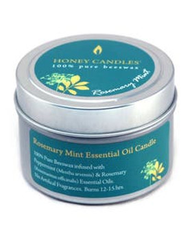 Honey Candle Co. Rosemary Mint Essential Oil Beeswax Candle Honey Candle Co. Rosemary Mint Essential Oil Beeswax Candle