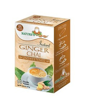 Nature's Guru Unsweetened Instant Ginger Chai 10 count Nature's Guru Unsweetened Instant Ginger Chai 10 count