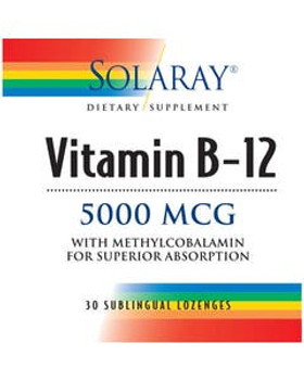Solaray Vitamin B-12 Black Cherry Lozenges 30 count Solaray Vitamin B-12 Black Cherry Lozenges 30 count