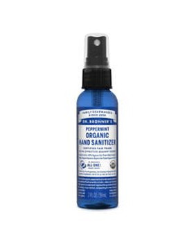 Dr. Bronner's Magic Soaps Organic Peppermint Hand Sanitizing Spray 2 fl. oz Dr. Bronner's Magic Soaps Organic Peppermint Hand Sanitizing Spray 2 fl. oz
