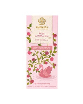 Elements Truffles Dark Chocolate Rose Cardamom 1.8 oz. bar Elements Truffles Dark Chocolate Rose Cardamom 1.8 oz. bar